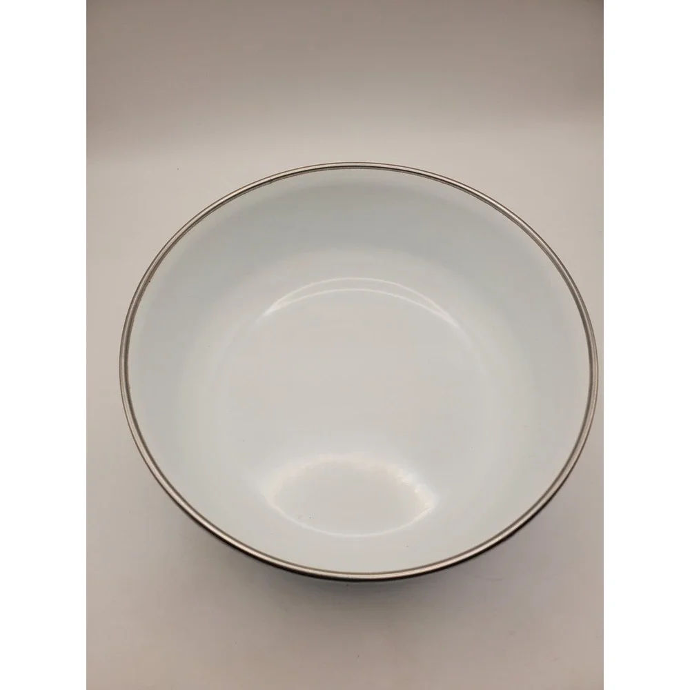 Vintage 1970s Floral Tulip Enamelware Nesting Bowls - Set of 3